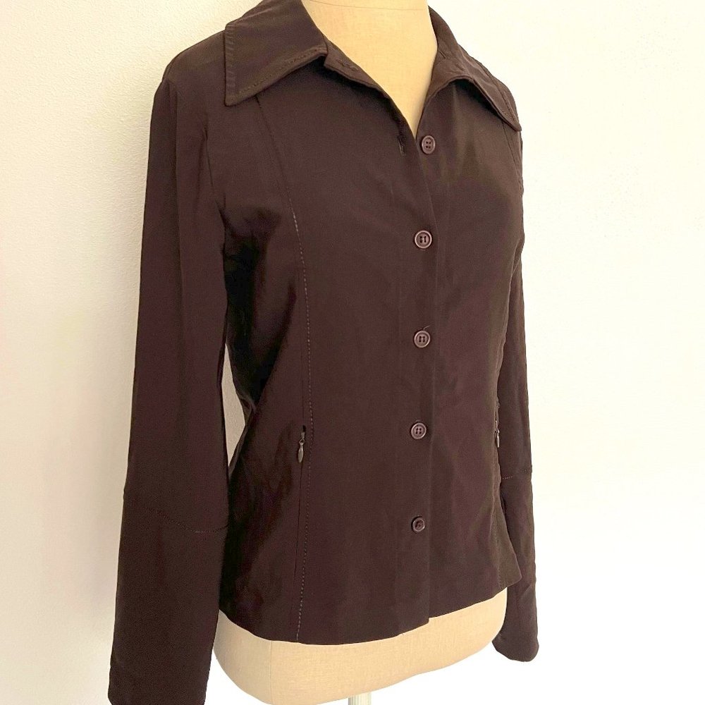 Johnny Was Brown Fitted  Blazer Jacket Small
